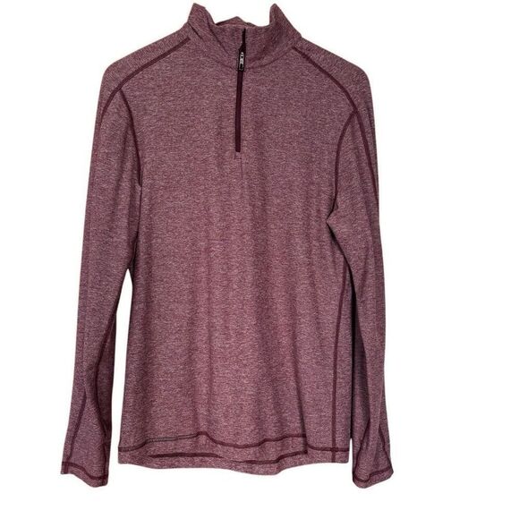 Lululemon Surge Warm 1/2 Zip Silver Heathered Cassis - Picture 1 of 11
